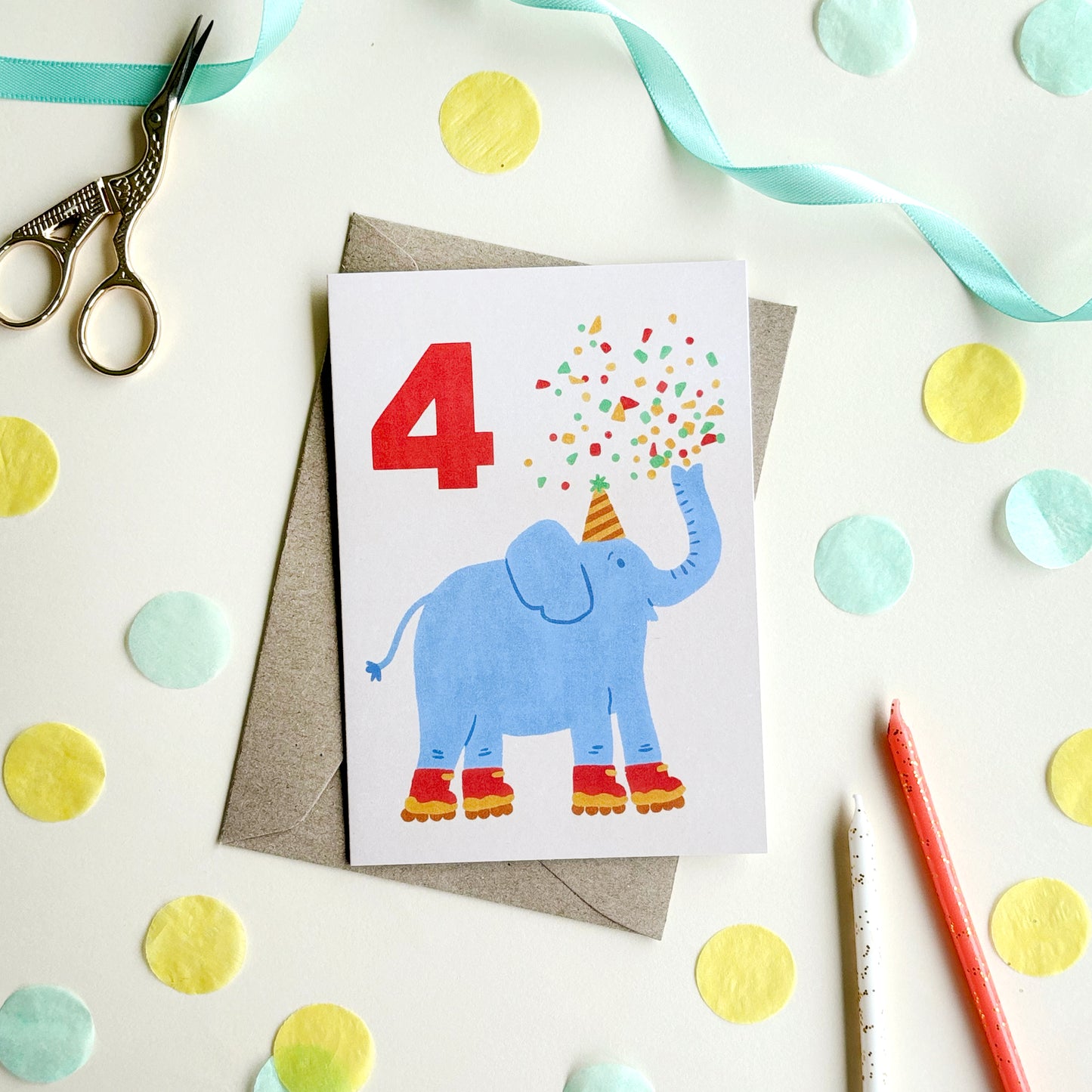 4th Birthday Age Milestone Card