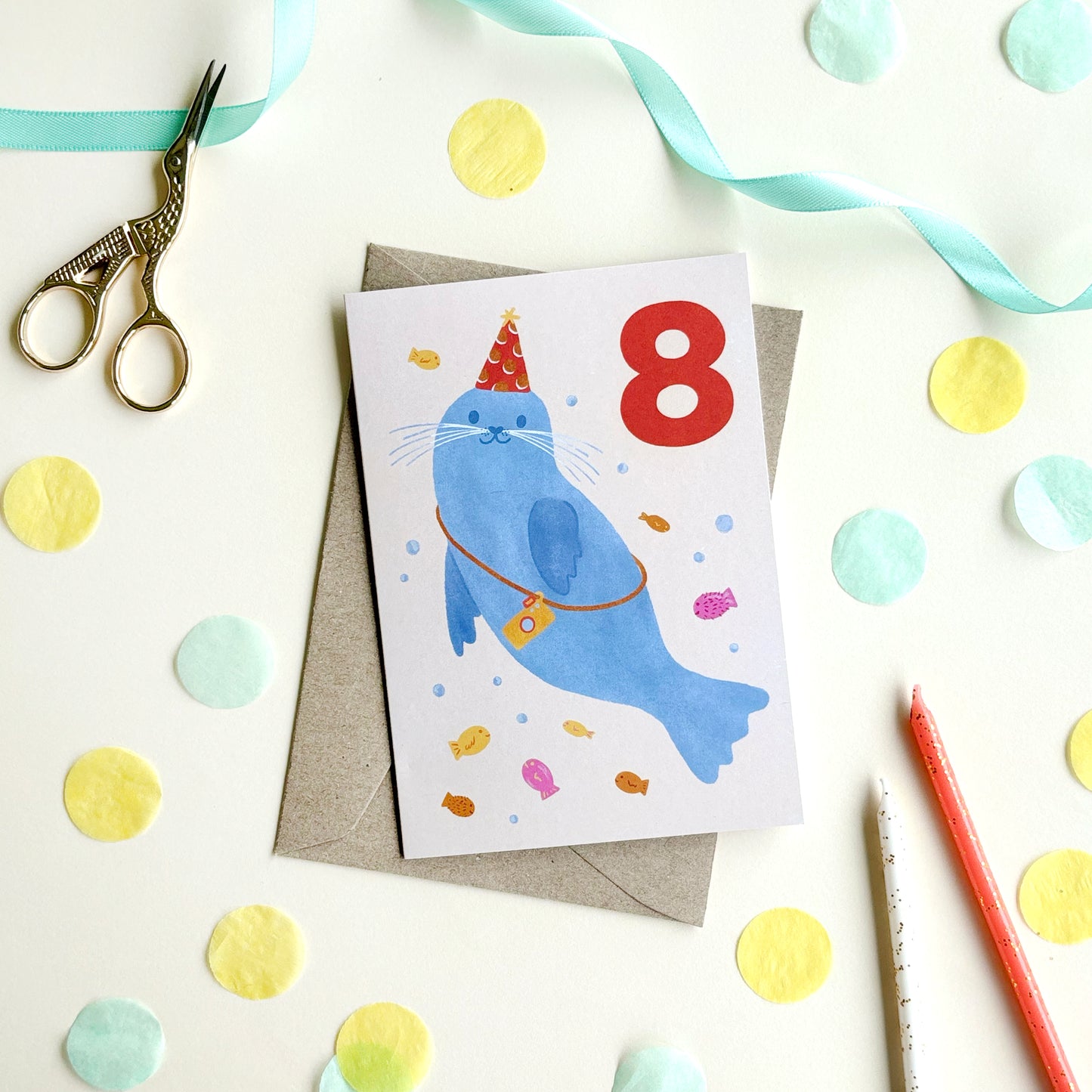 8th Birthday Age Milestone Card