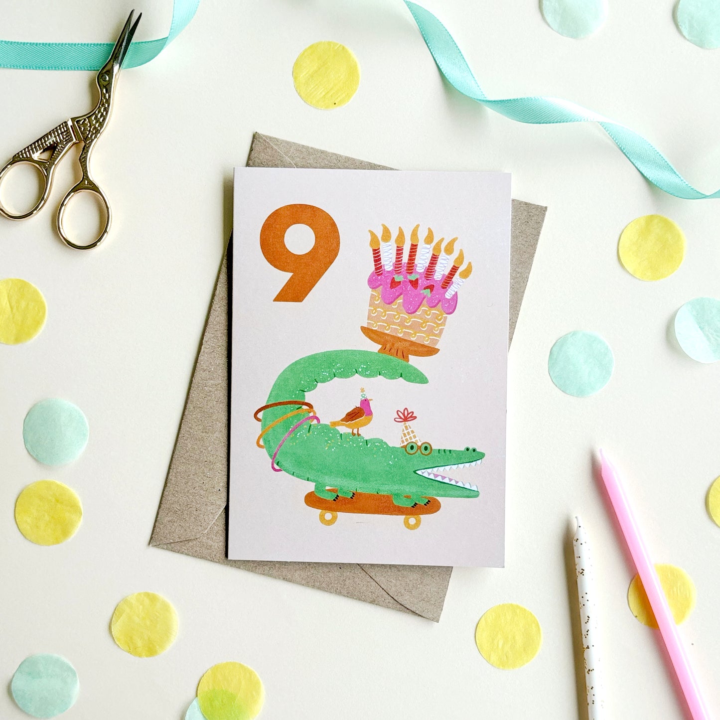 9th Birthday Age Milestone Card