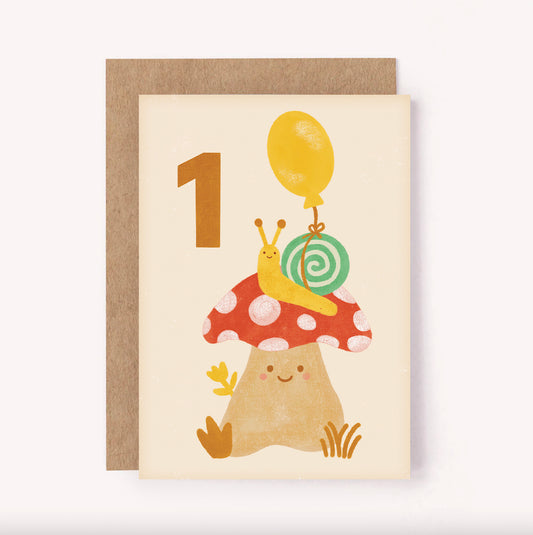 1st Birthday Age Milestone Card