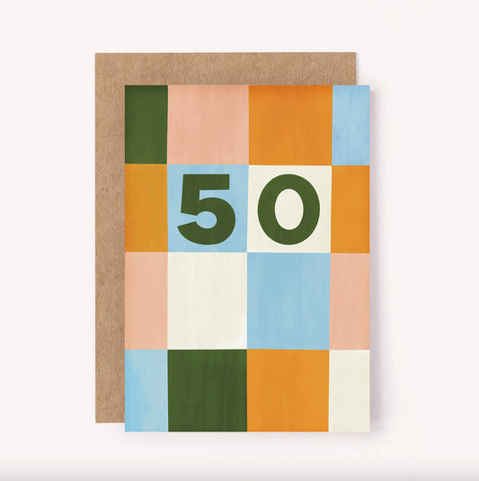 50th Birthday Age Milestone Card