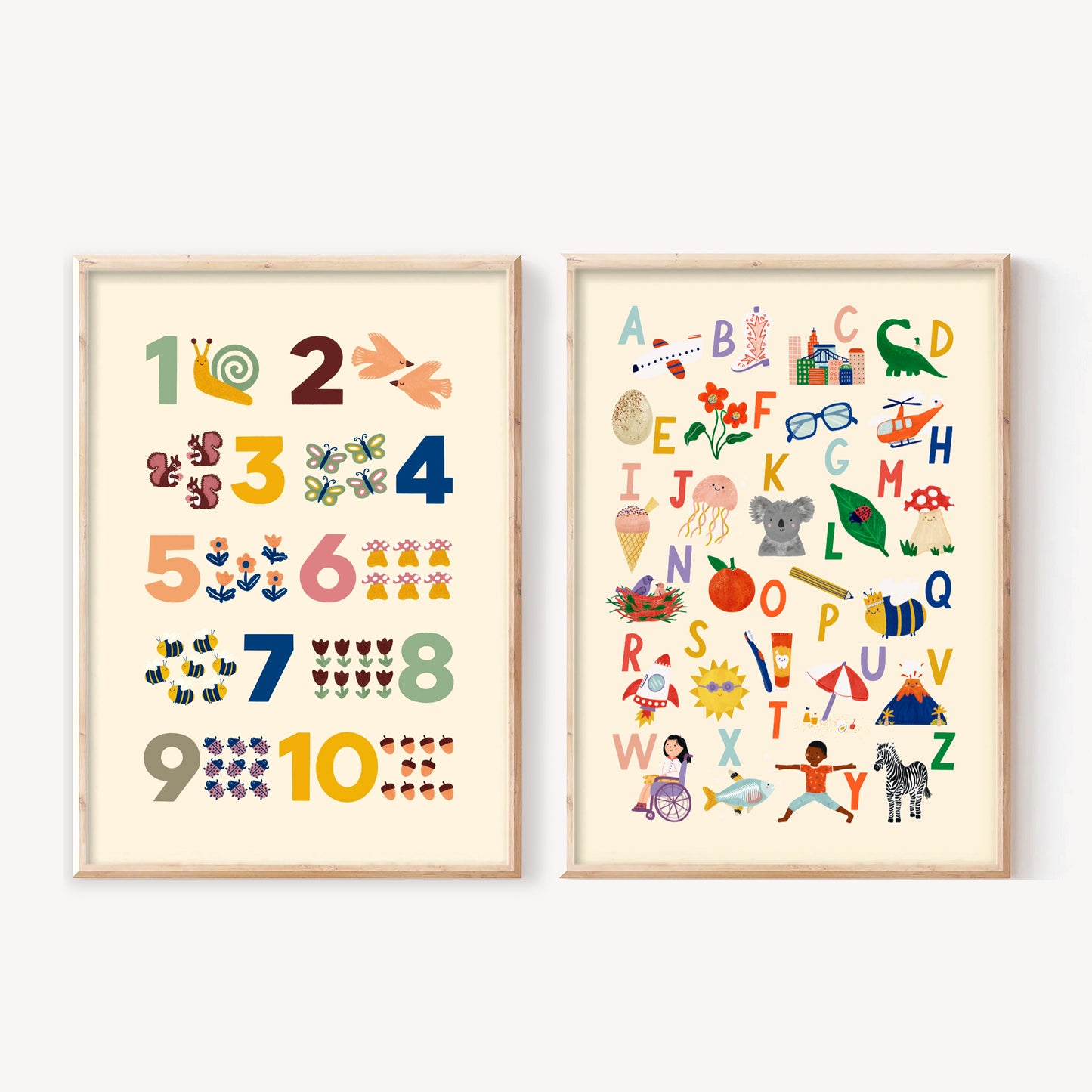 Alphabet + Numbers Art Print Bundle (A3)