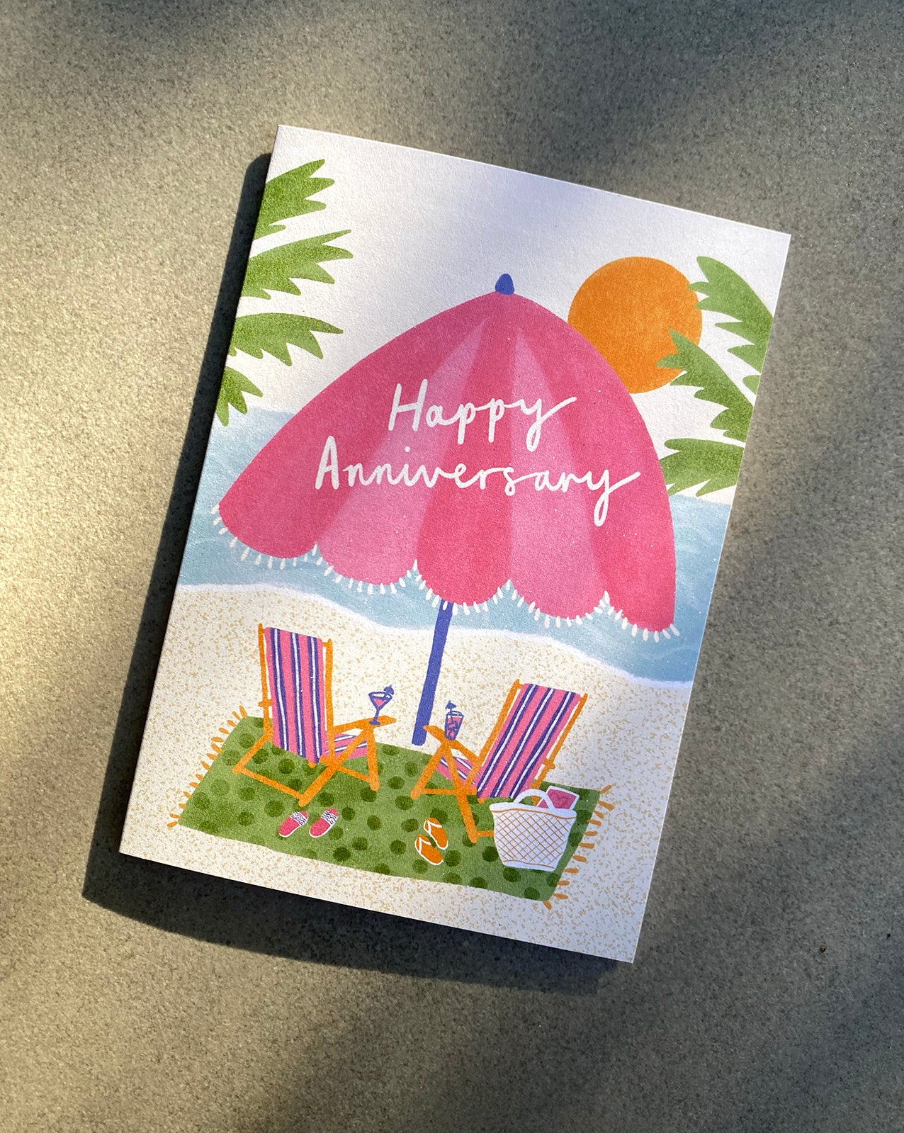 Happy Anniversary Card - Beach
