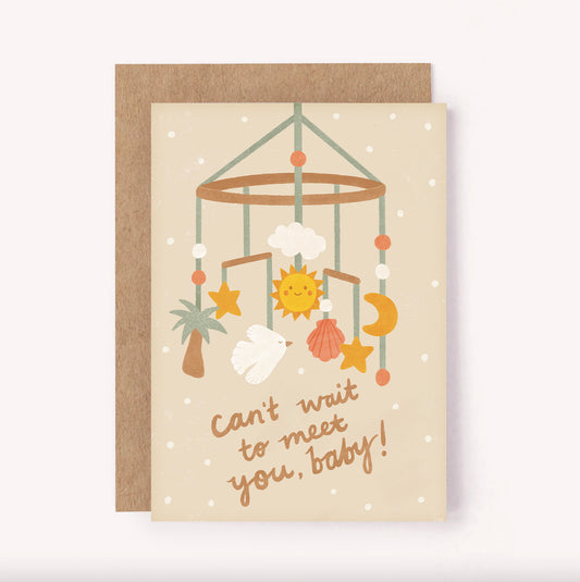 Can't Wait to Meet You Baby Card - New Baby