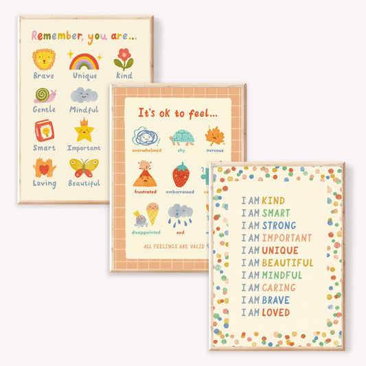 Mindful Confetti Affirmation Print Bundle (A3)