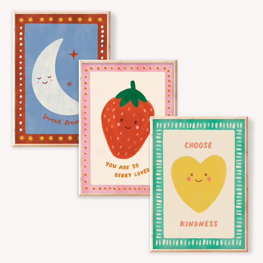 Kindness, Love & Dreams Art Print Bundle (A3)