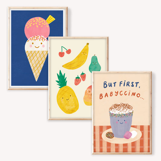 Little Foodie Art Print Bundle (A3)