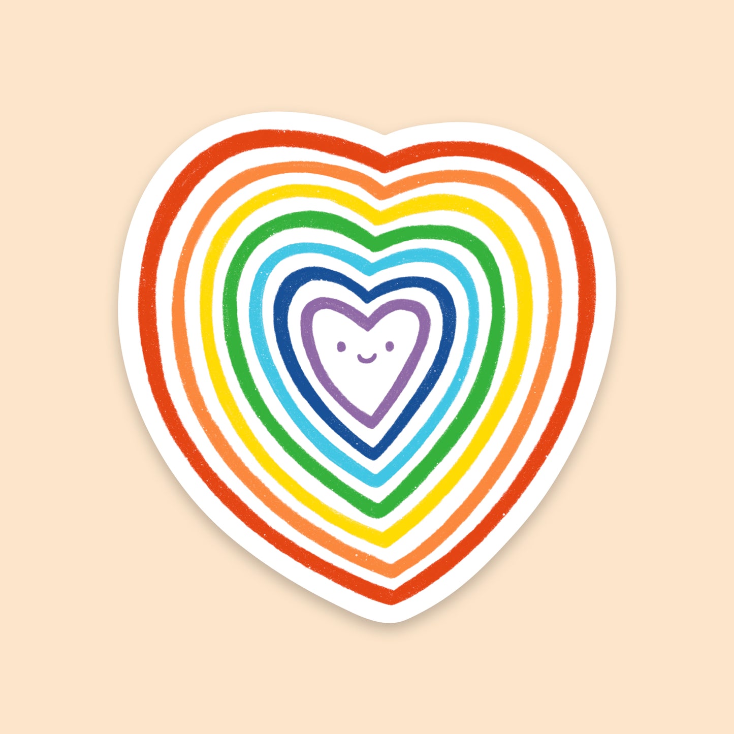 Rainbow Heart Sticker