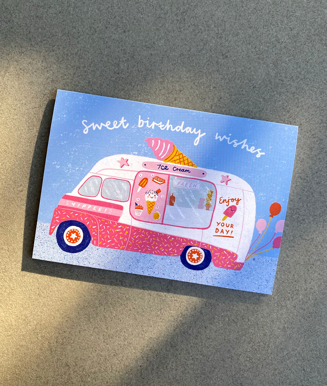 Ice Cream Van - Birthday Card