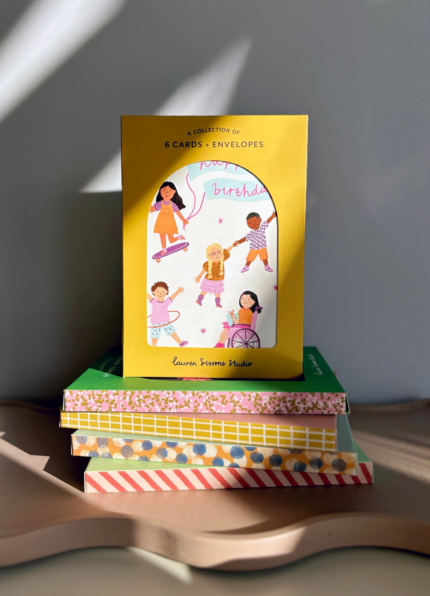 Kid's Birthday Greeting Card Boxed Set - 6 Cards Envelopes