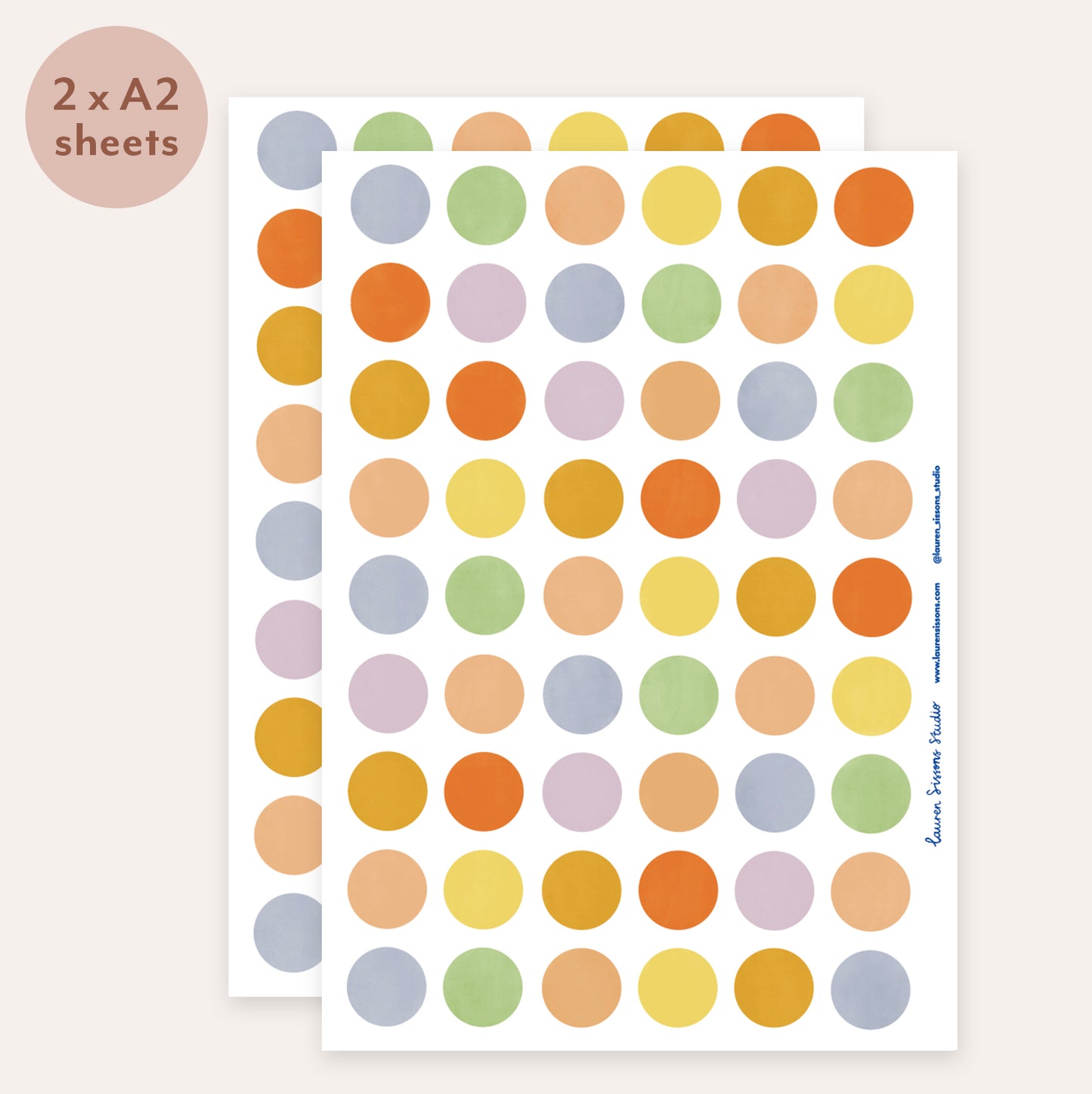 Dot Fabric Wall Stickers - Retro