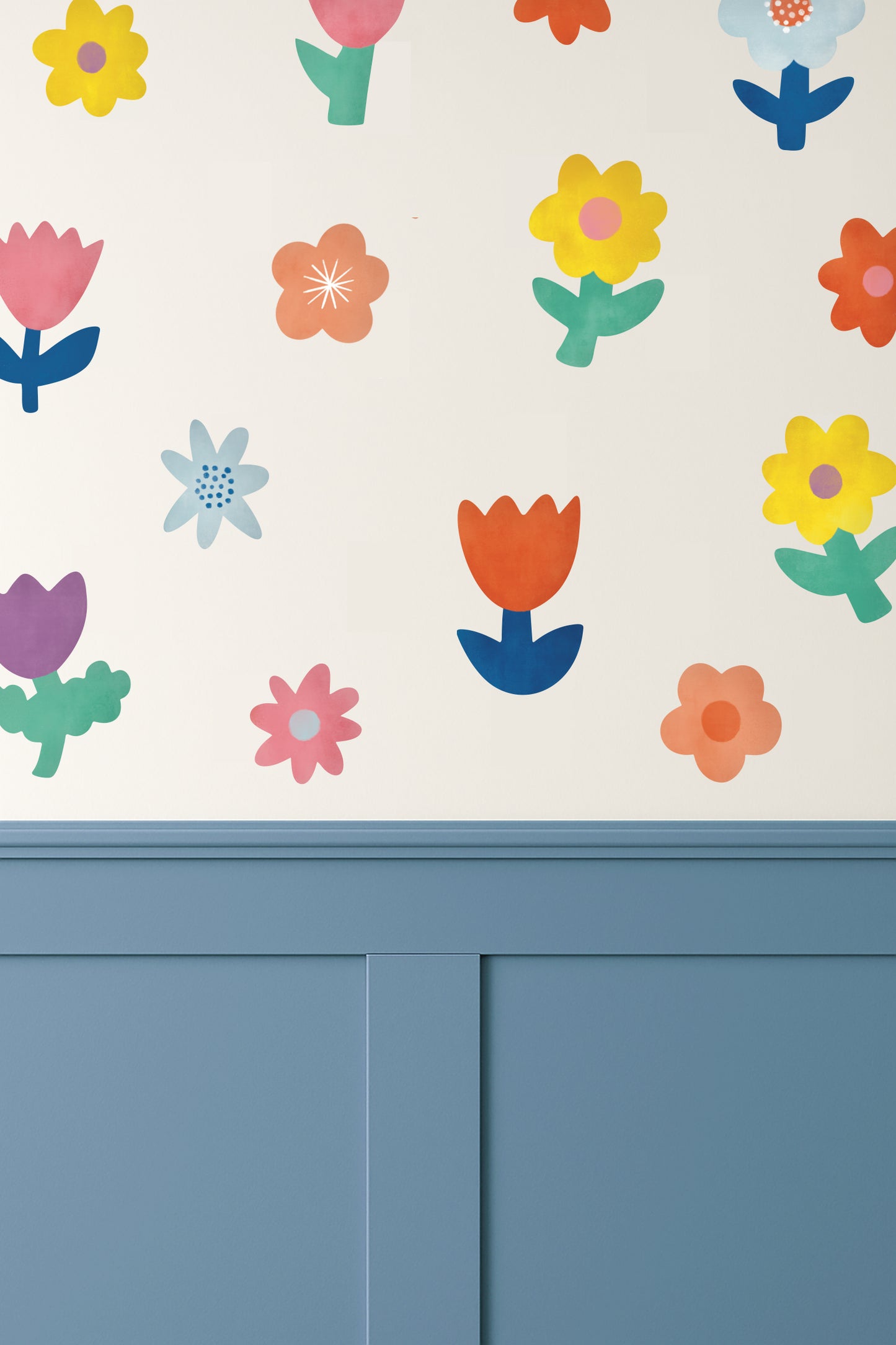 Flower Fabric Wall Stickers
