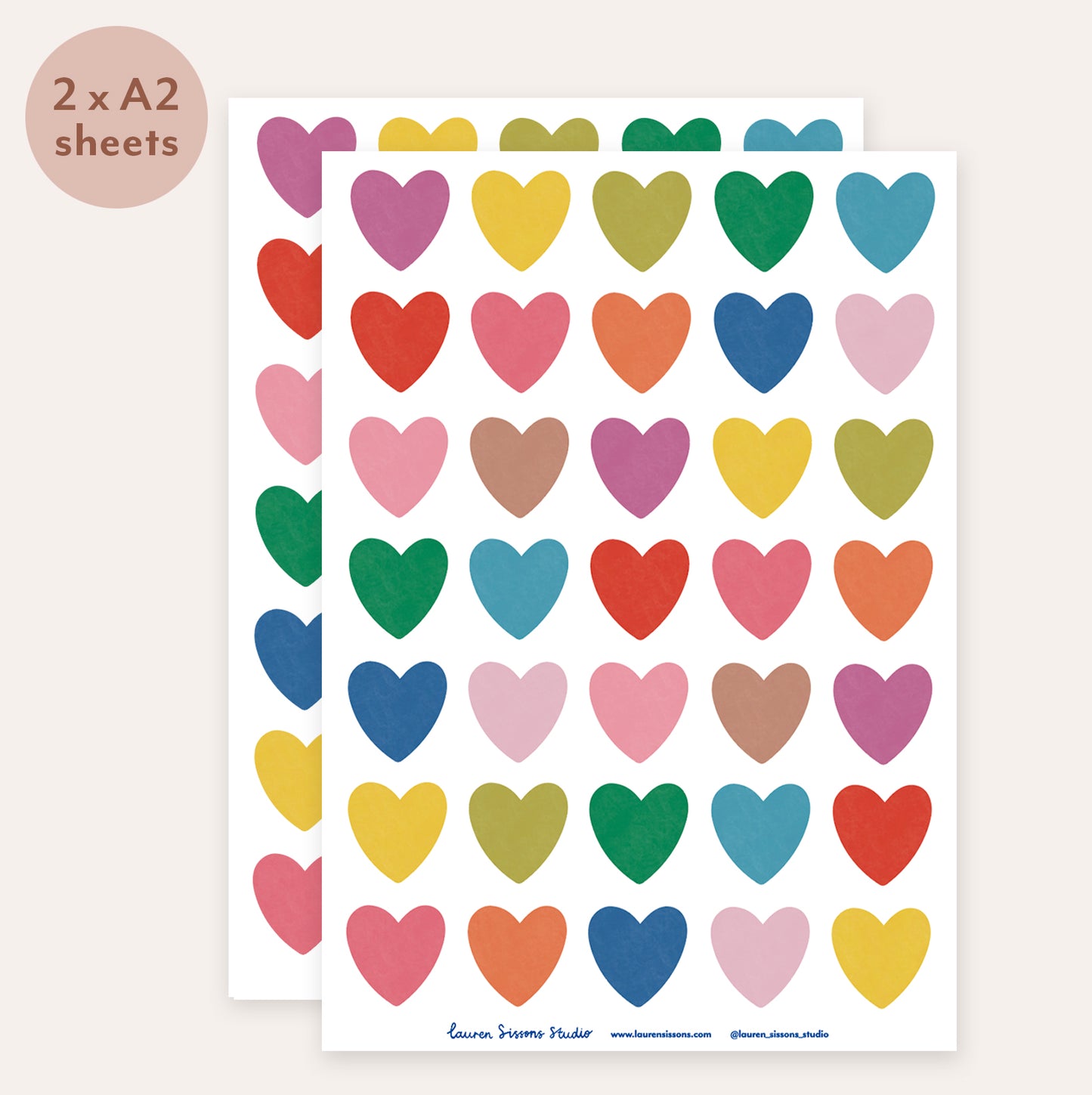 Heart Fabric Wall Stickers