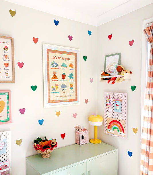 Heart Fabric Wall Stickers