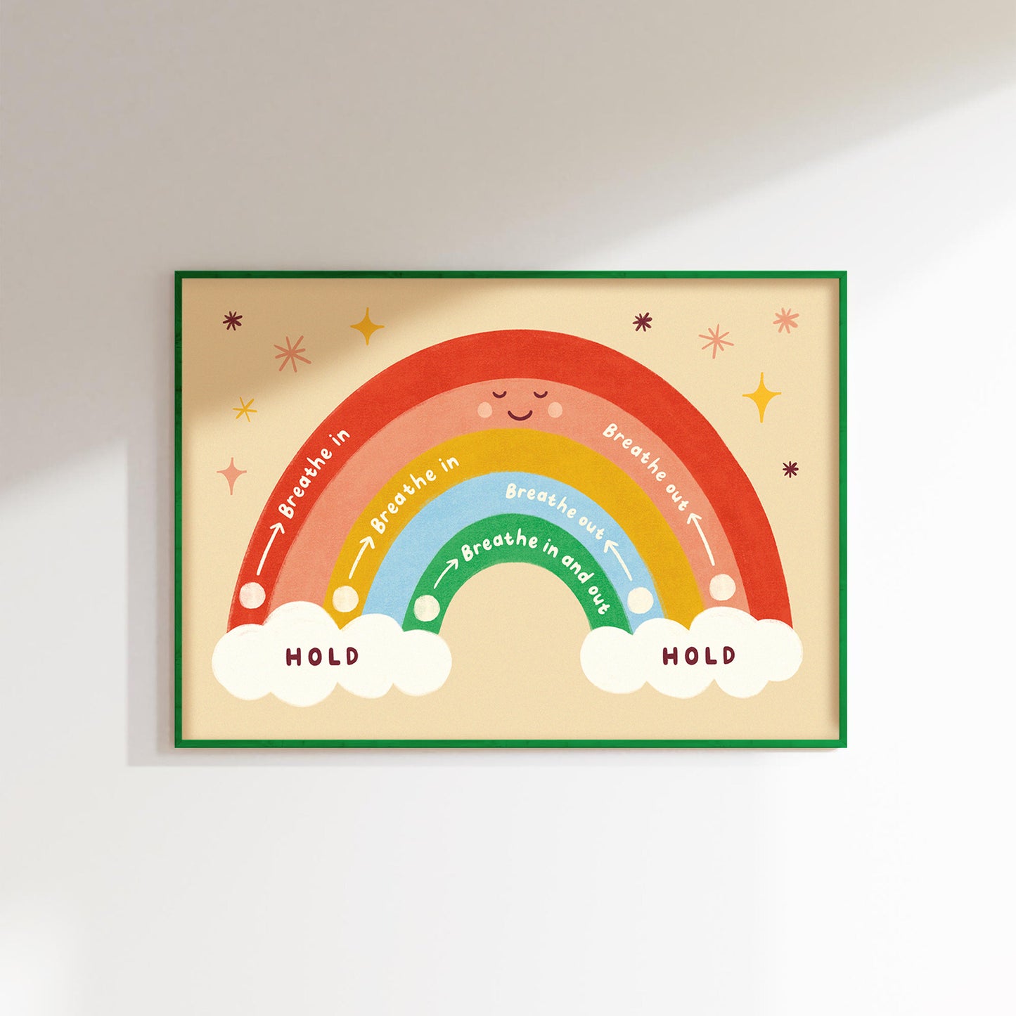 Mindful Rainbow Breathing Print