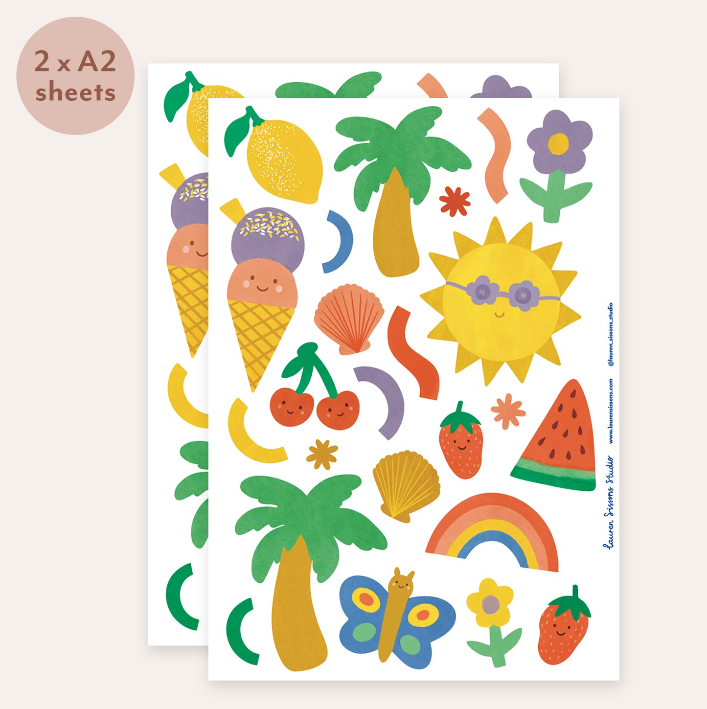 Tropical Fabric Wall Stickers