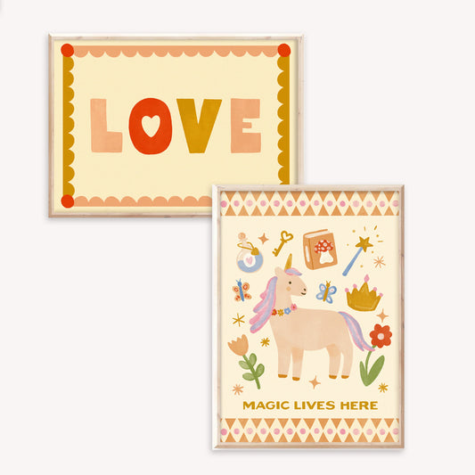 Love + Magic Art Print Bundle (A3)