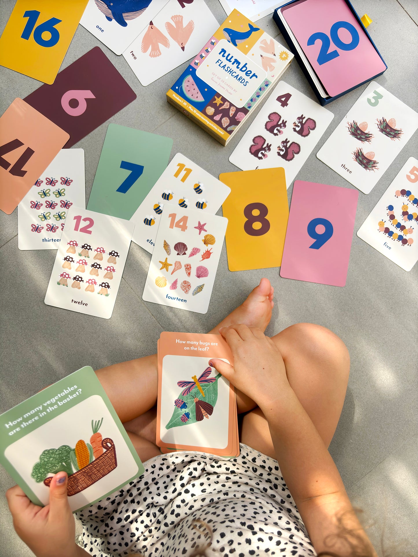 Number Flashcard Set + 1-10 Art Print Bundle (A3)