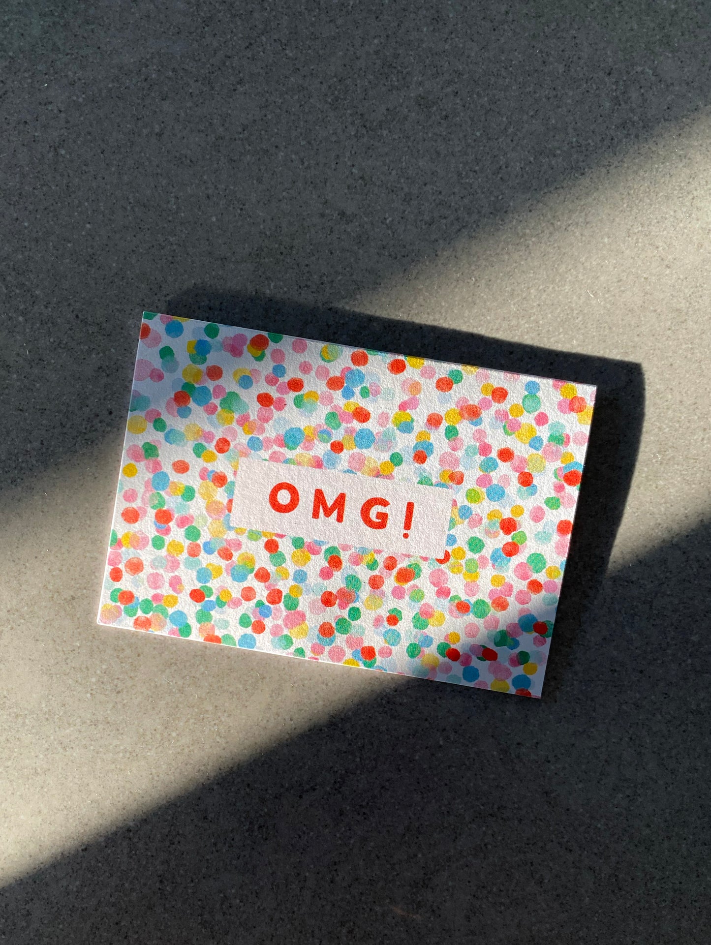 OMG Confetti Mini Card