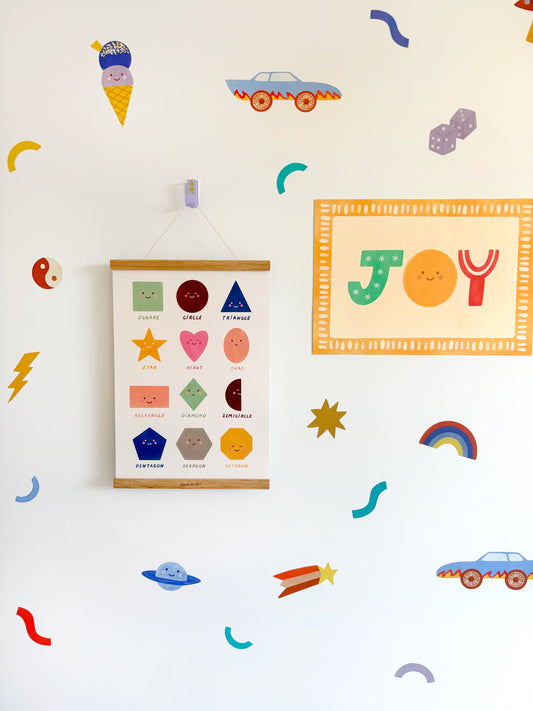 Cosmic Adventure Fabric Wall Stickers