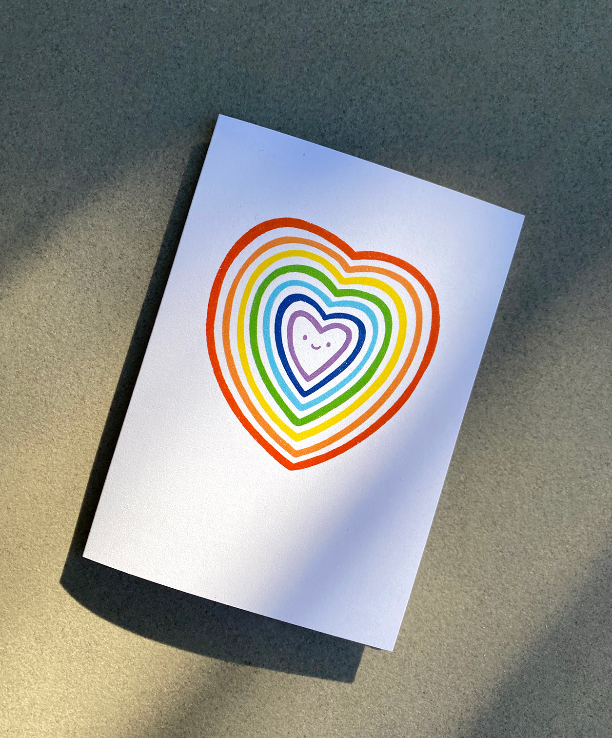 Rainbow Heart - Love Card