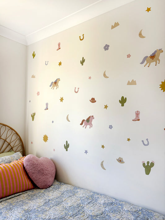 Rodeo Fabric Wall Stickers - Blush