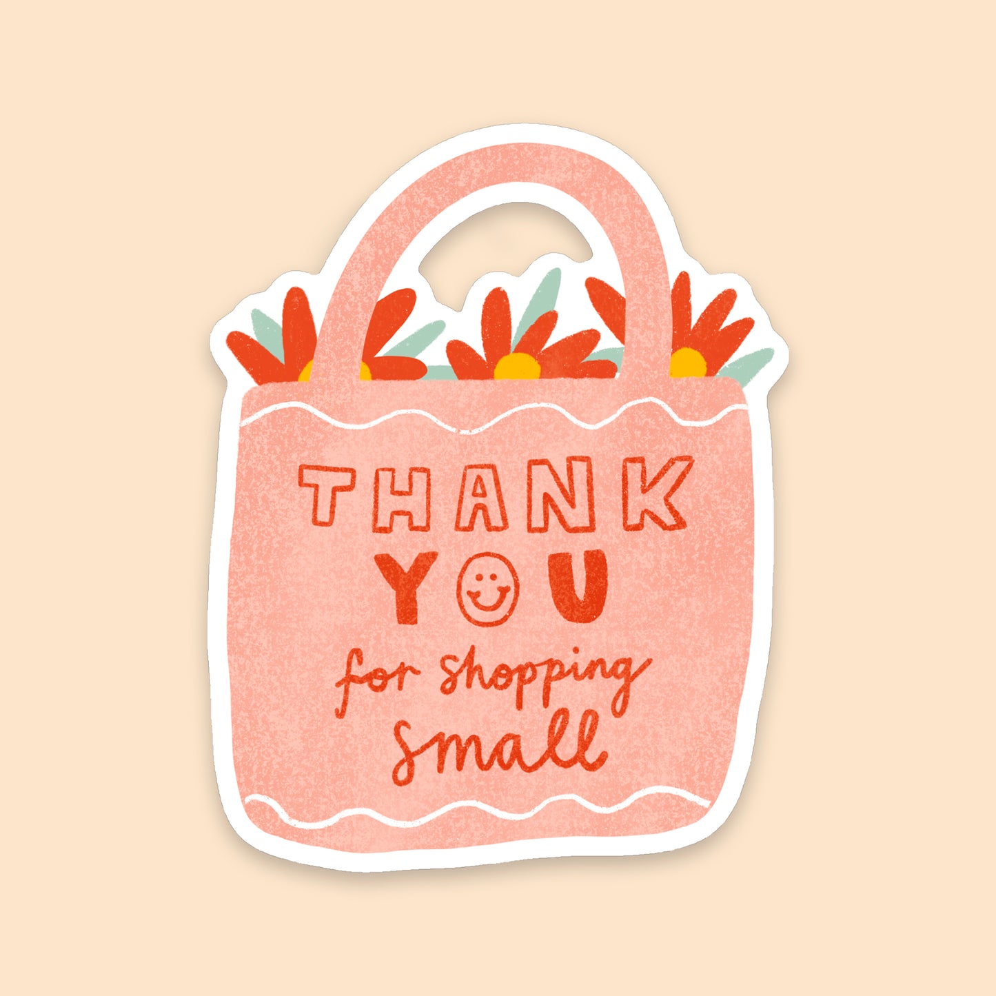 Thank You for Shopping Small Sticker