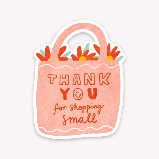 Thank You for Shopping Small Sticker