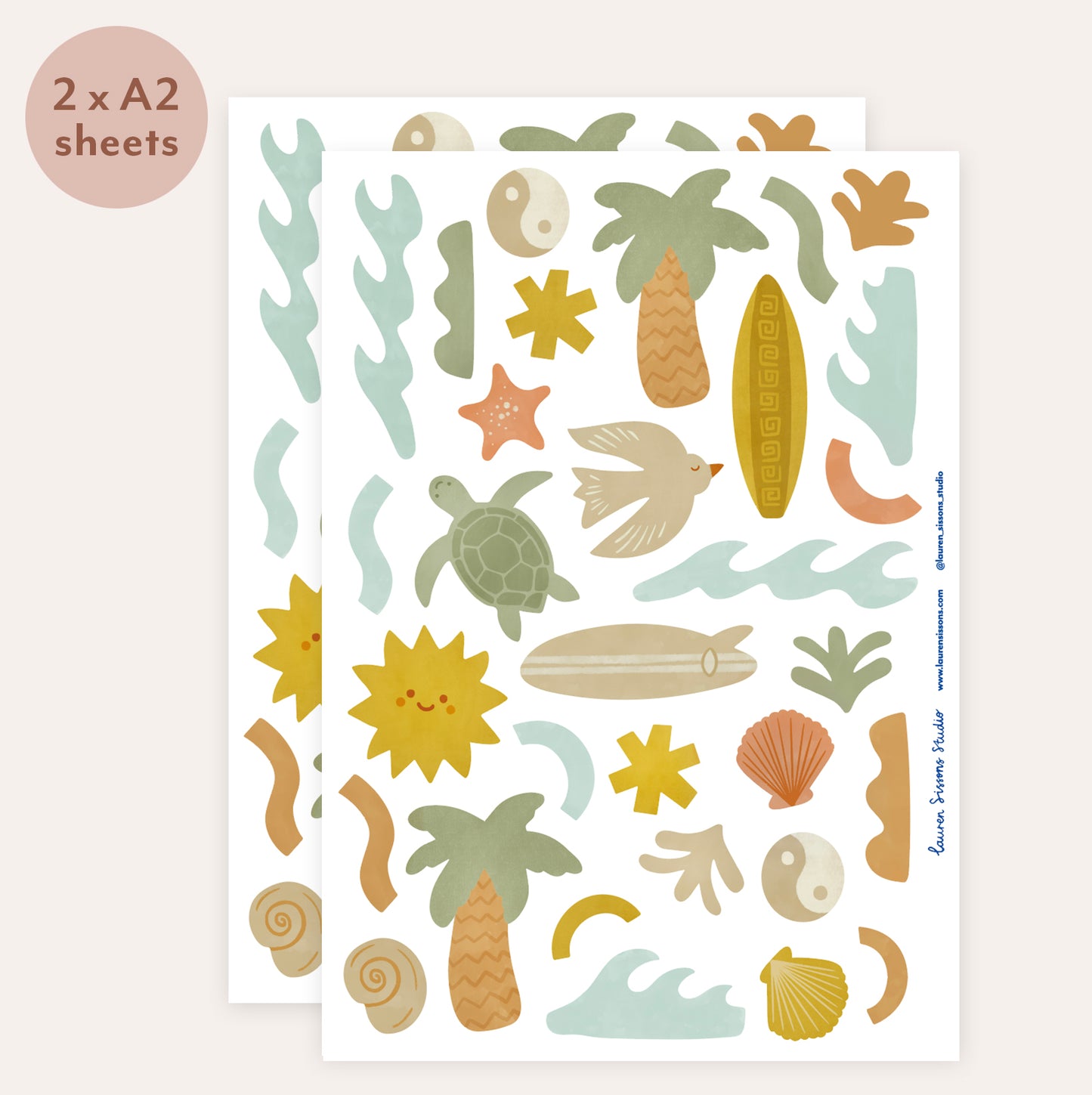 Endless Summer Fabric Wall Stickers