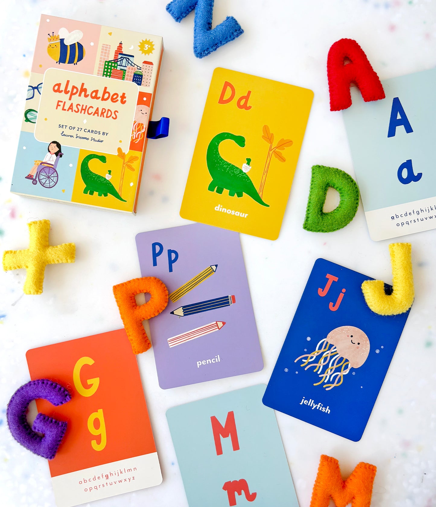 Felt Alphabet Uppercase Letters - Rainbow - Tara Treasures