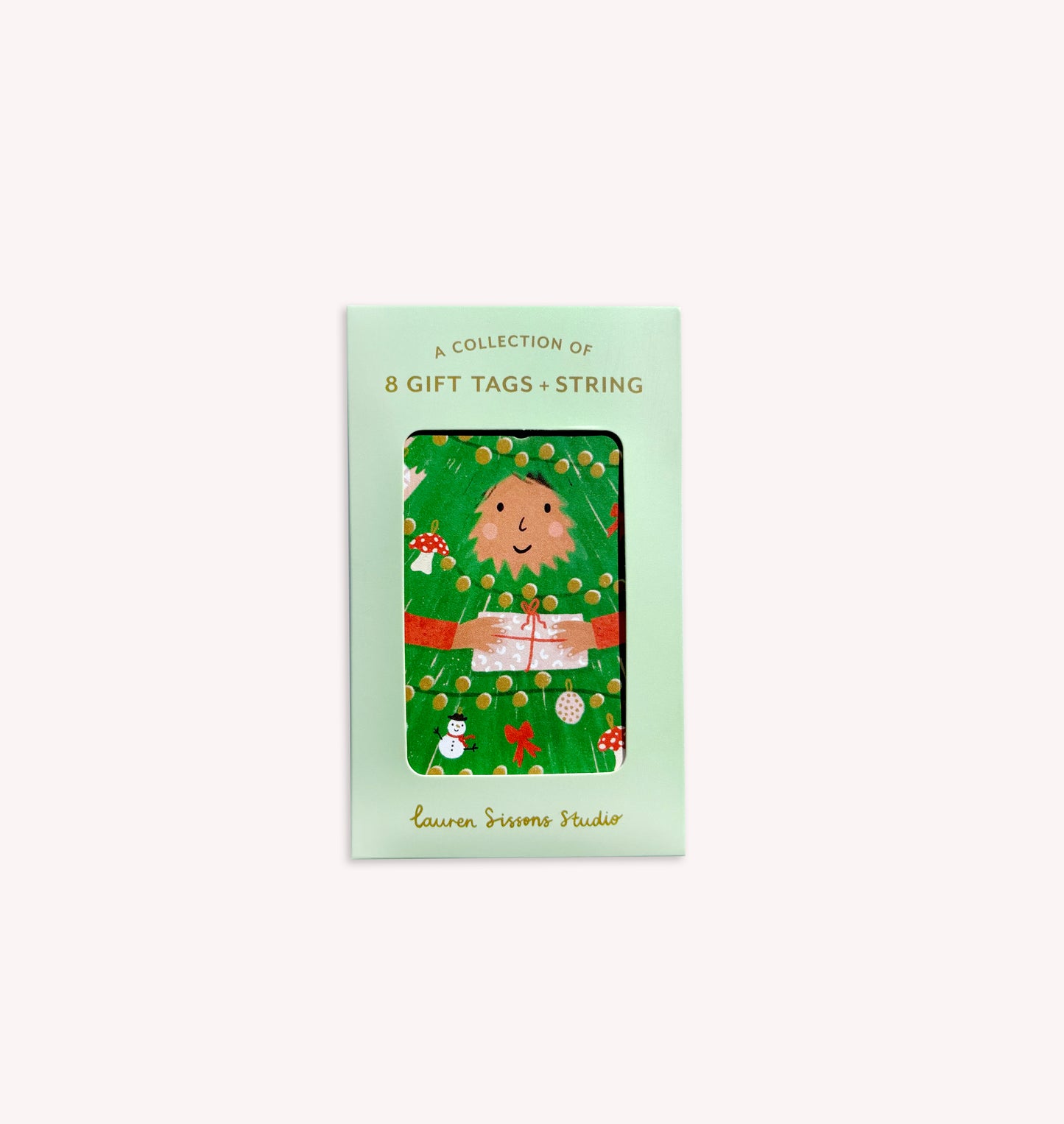 Festive Gift Tag Set - 8 Christmas Tags + String