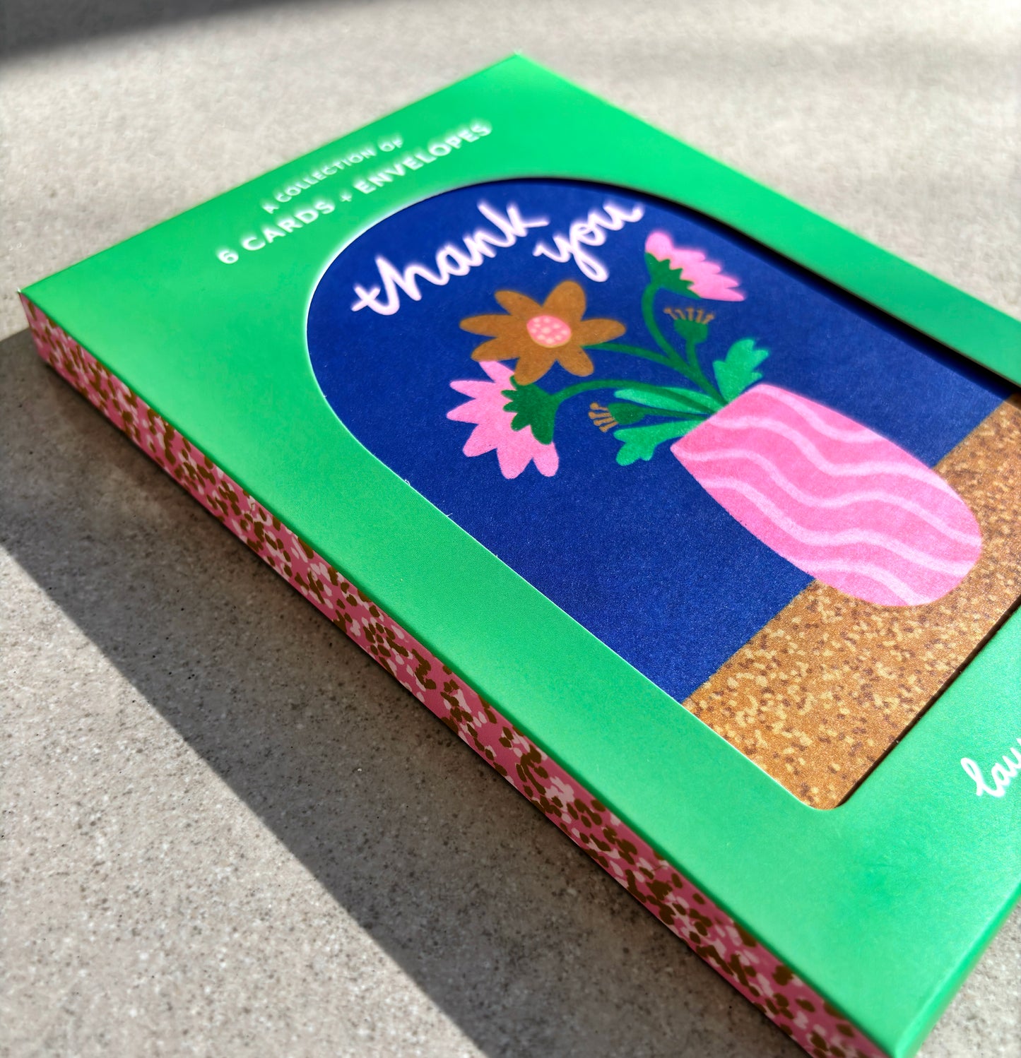 Thank You Greeting Card Boxed Set - 6 Cards Envelopes