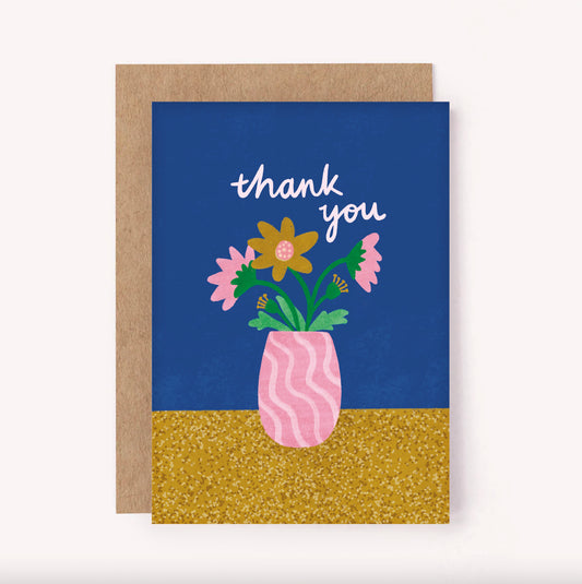 Thank You Flower Vase Card