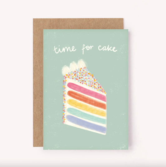 Time for Cake - Birthday Card | Green