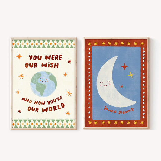 Sweet Dreams + Our World Art Print Bundle (A3)