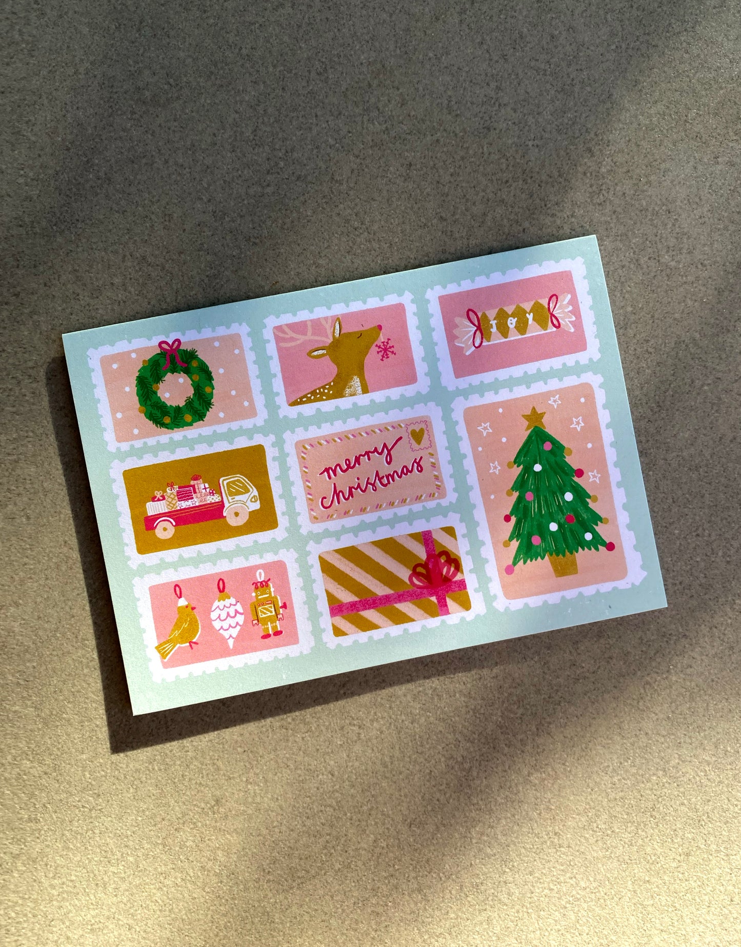 Christmas Stamps - Festive Card