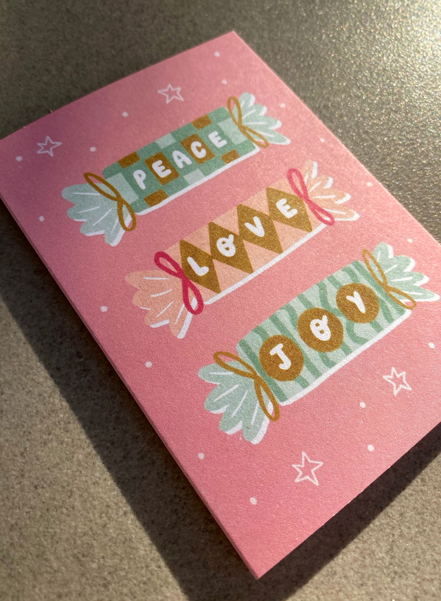 Peace Love Joy Christmas Mini Card