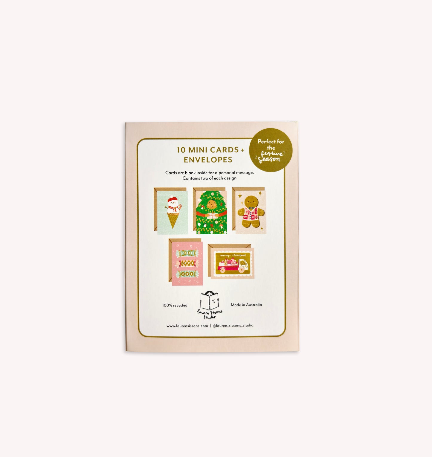 Festive Mini Greeting Card Boxed Set of 10
