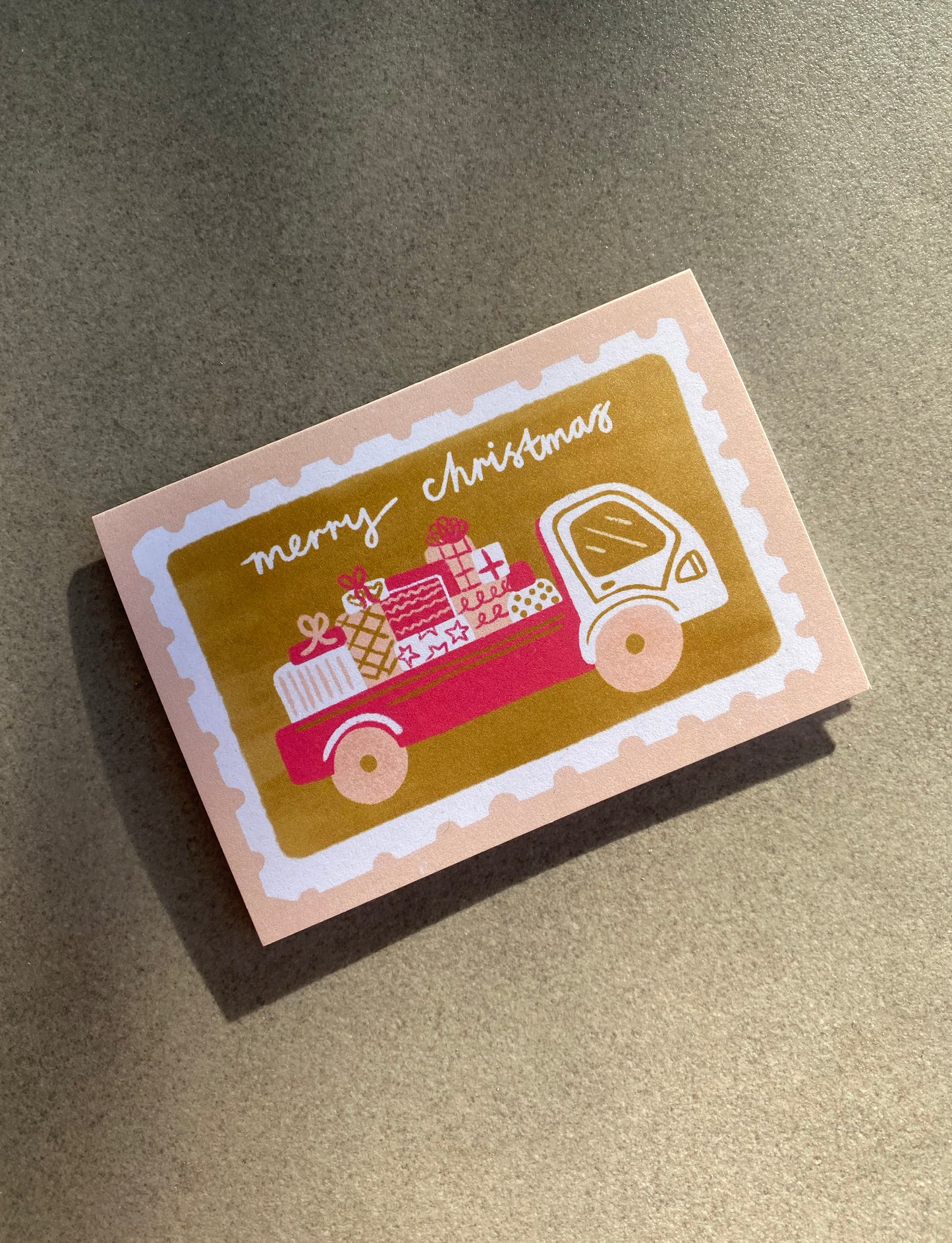 Truckload of Gifts Mini Christmas Card