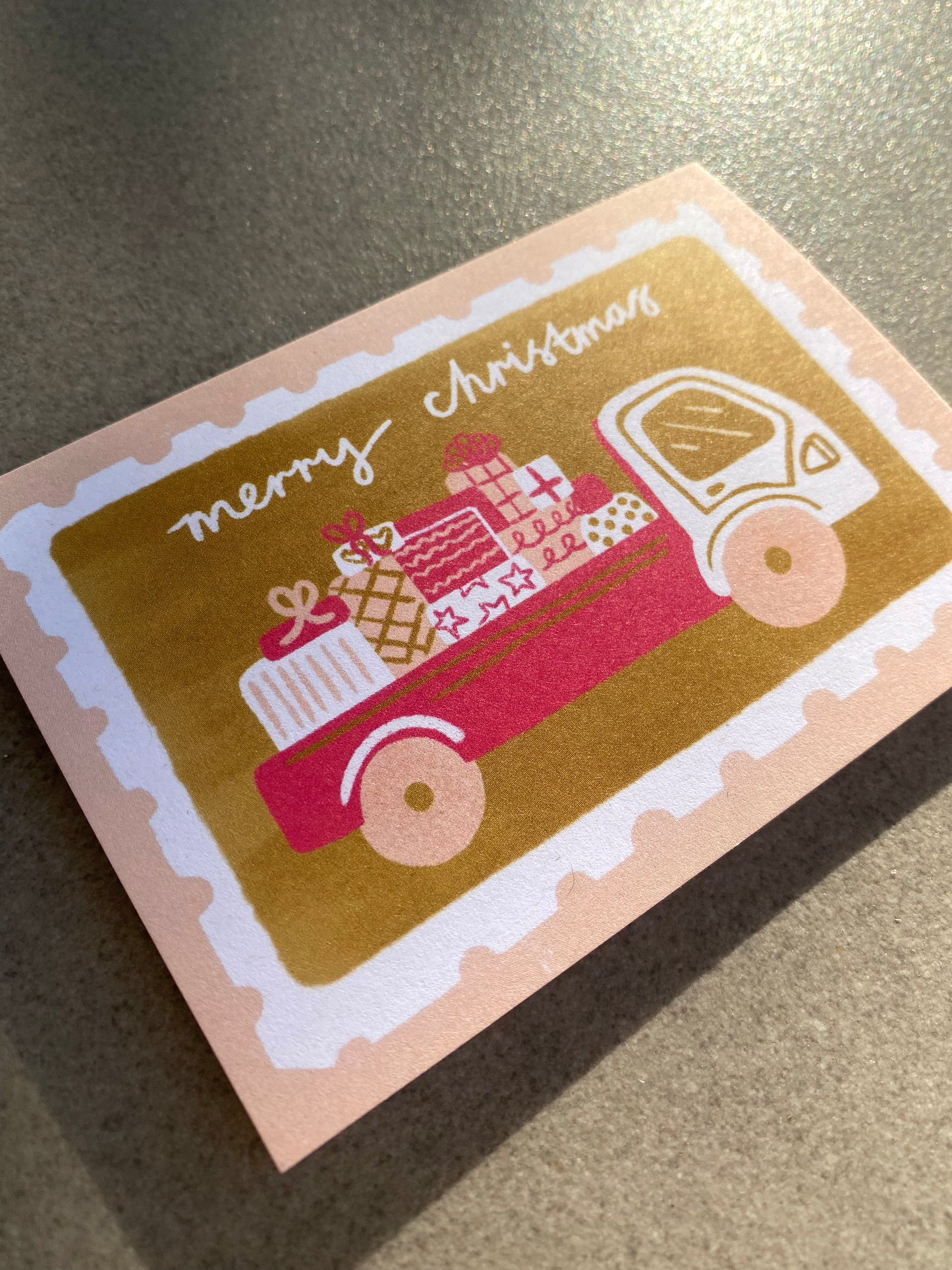 Truckload of Gifts Mini Christmas Card