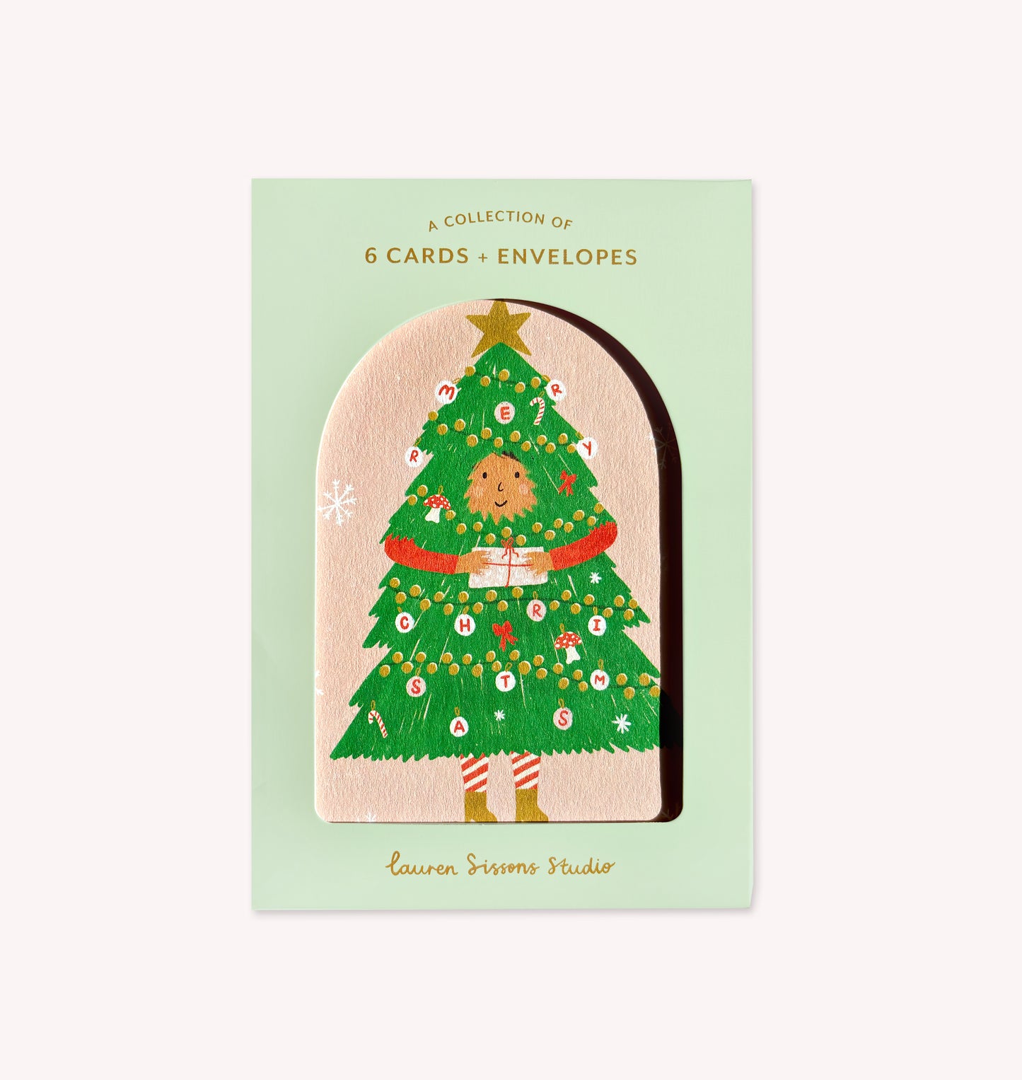Festive Greeting Card Boxed Set - 6 Cards Envelopes