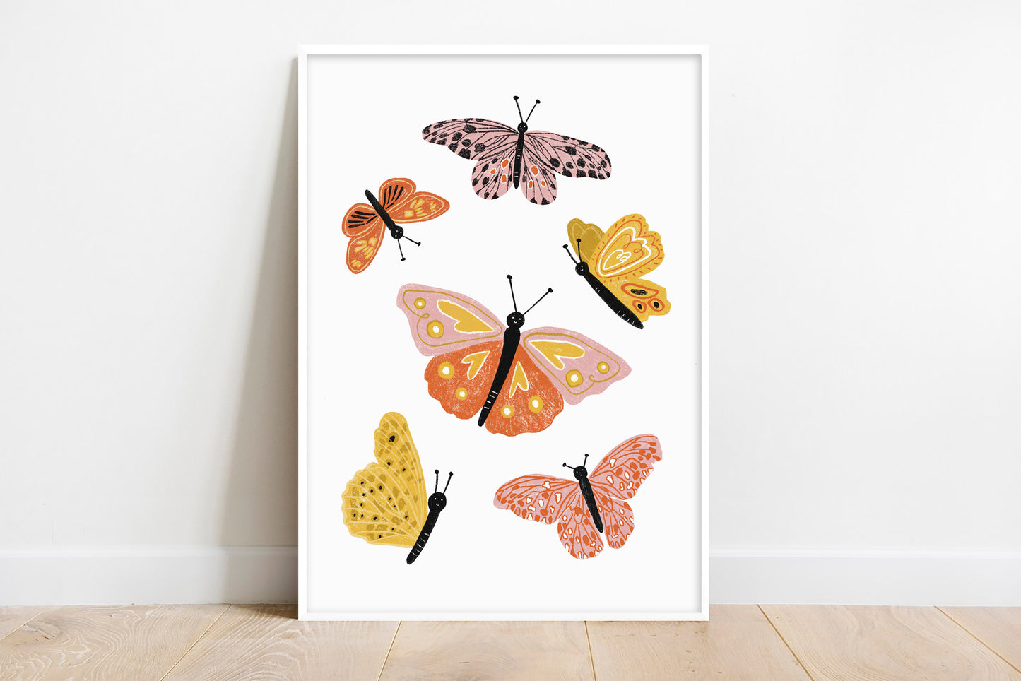 Illustrated Butterflies Print