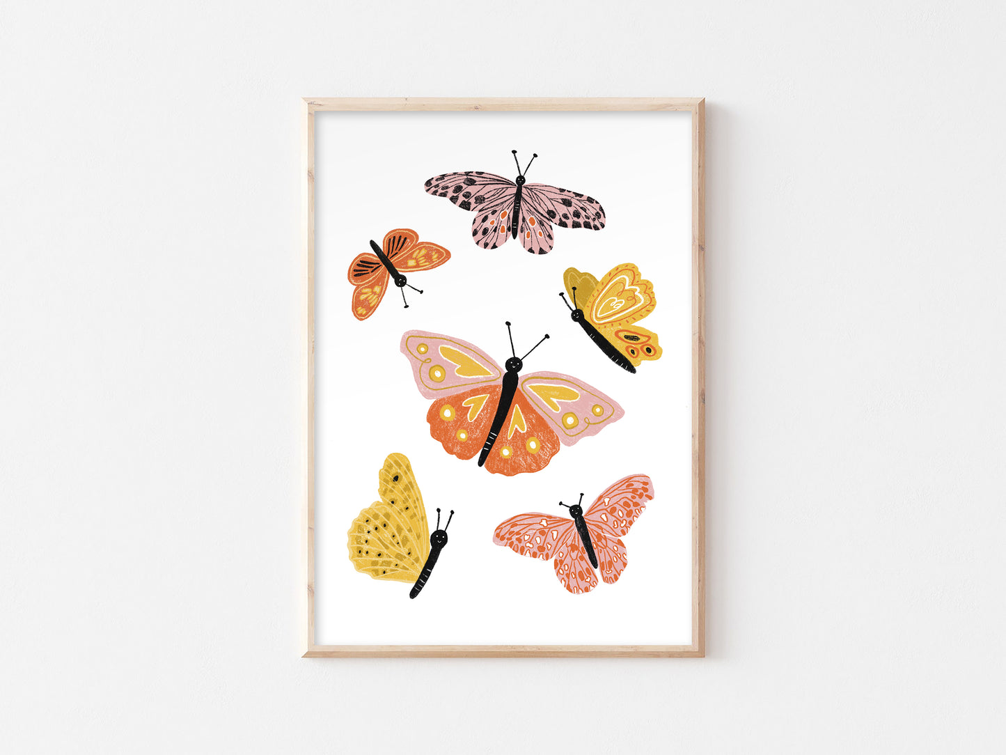 Illustrated Butterflies Print