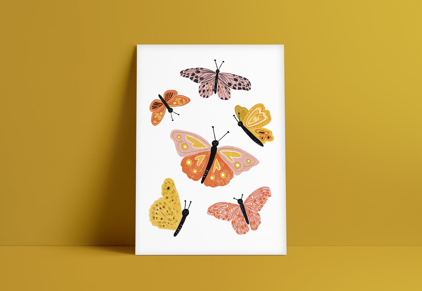 Illustrated Butterflies Print