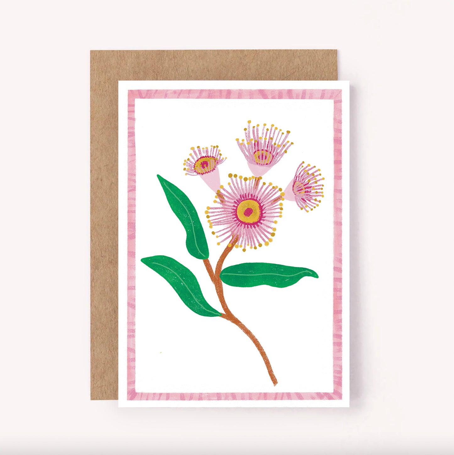 Illustrated Australian Gum Wildflower greeting card