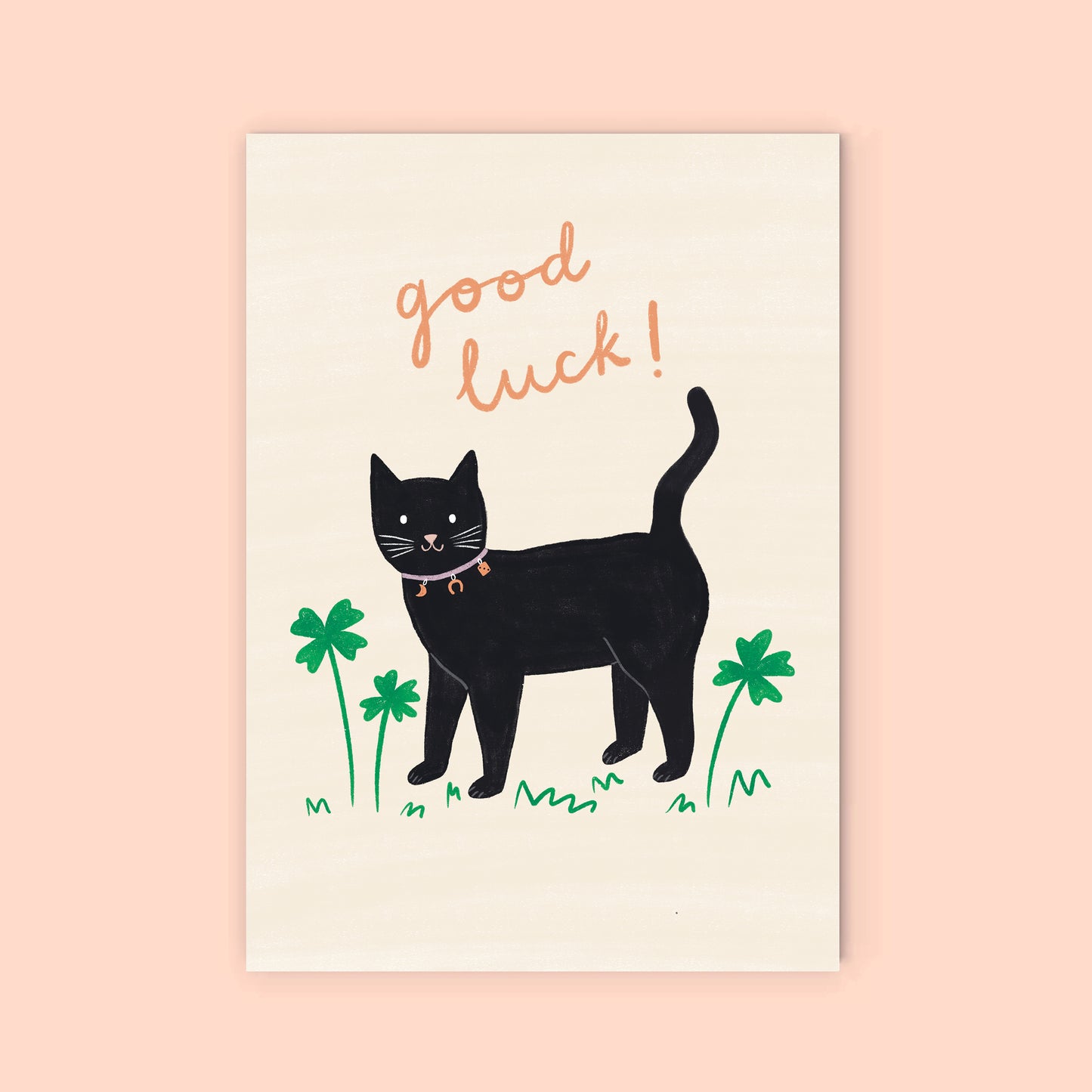 Good Luck Black Cat Card