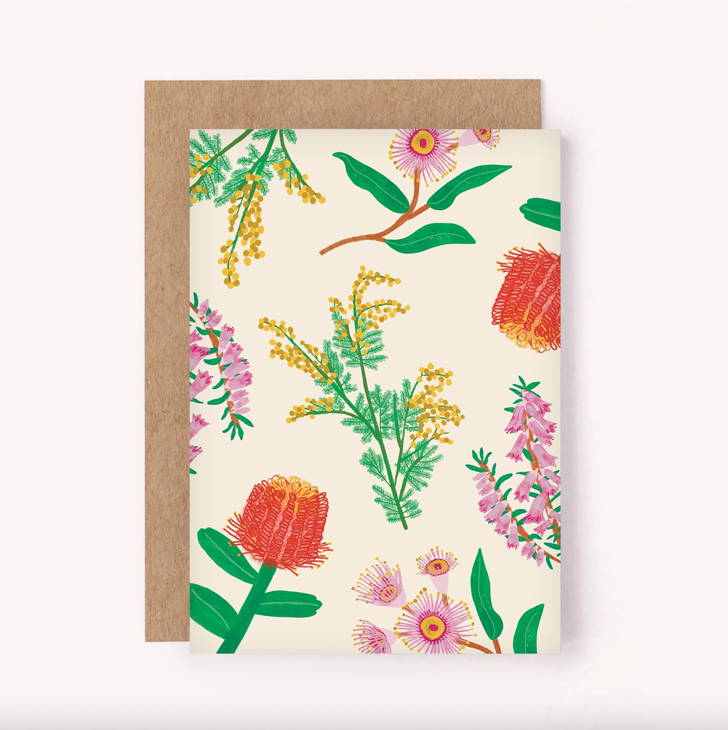 Illustrated Australian Wildflowers greeting card