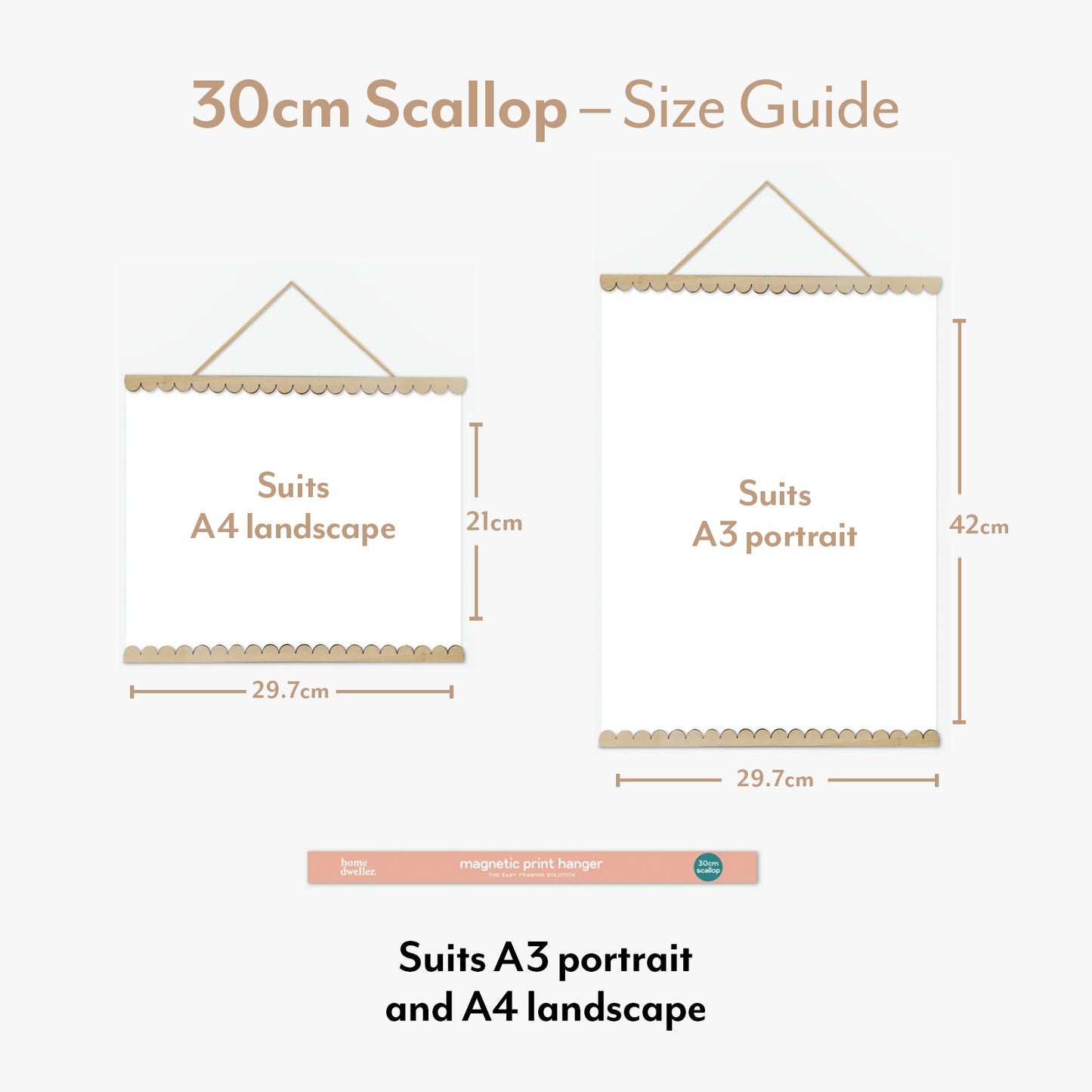 Magnetic Print Hanger - Scallop