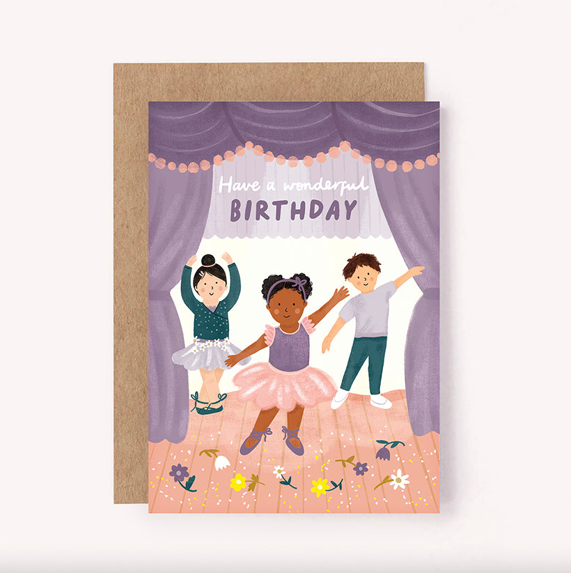 Ballerina Birthday Card