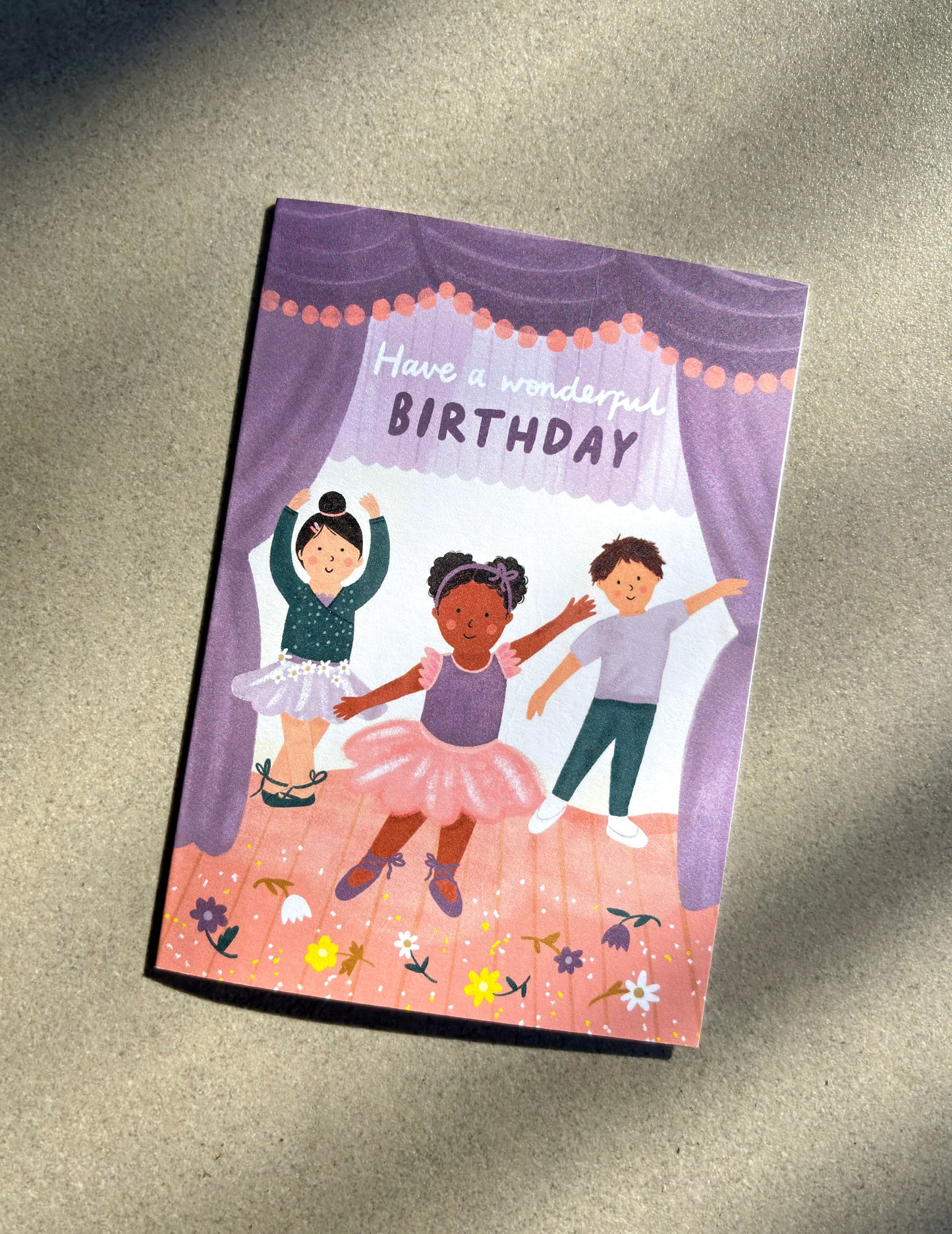 Ballerina Birthday Card